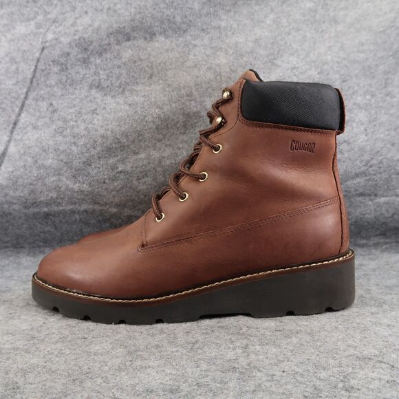 Cougar Shoes Womens 9 Boots Combat Lace Up Gladstone Leather Waterproof Outdoor - Picture 3 of 16